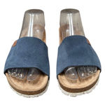 Biostep Womens 8 Suede Leather Cork Slip Photo 0