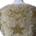 36.5 36 Point 5 Cropped Star Metallic Eyelash Sweater, Sz M Photo 5