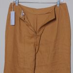 Reformation Justin Linen Pant in Barley Cropped High Rise Slim 10 New Photo 2
