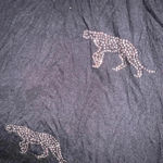 Forever 21 Black Sleeveless Tank Embellished Cheetah Leopard Animal Photo 1