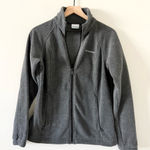 Columbia Full Zip Fleece Jacket in Dark Charcoal Gray Size S Photo 0