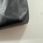 Tory Burch Robinson Black Leather Tote Bag Structured Shoulder Purse Work Photo 11