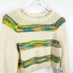 RE/DONE NWT  Baby Stripe Crewneck Cropped Sweater S Cream Photo 4