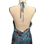 Topshop  Petite Paisley Cut Out Halter Maxi Dress Size 10 Photo 4
