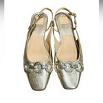 Dolce Vita Romano Gold Slingback Buckled Flats Size 10 New Photo 6