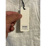 Celina Moon Tiered Spaghetti Strap Mini Dress Womens Size S White Lace Baby Doll Photo 8