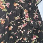 Gianni Bini  NWT Black Floral Spaghetti Strap Ruffle Tier Mini Dress XS Photo 2