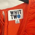 Anthropologie  WHIT TWO Flouncy Bright‎ Orange Ruffled Tiered midi dress Small Photo 3