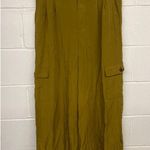 Madewell Sz 12 Olive Green Harlow Wide Leg High Rise Viscose Cargo Pants solid Photo 3