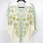 Rose + Olive  Beautiful dolman sleeve floral bohemian Gypsy hippie size s Photo 0