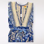 Farm Rio  Full of Flowers‎ Jumpsuit Blue Crochet Lace Size M Photo 6