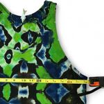 Tultex Tie Dye Tank Top Green Blue Abstract Pattern Sleeveless Casual Photo 3