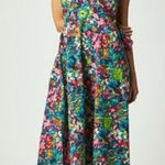 Free People Retro 60s 70s Floral Psychedelic Saffron Halter Maxi Dress Small Photo 0