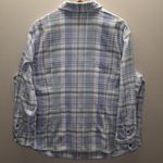 CHAPS  Top Womens 2X Pastel Plaid Zip Up Cotton Twill Long Sleeve Front Pockets Photo 5