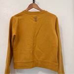 Patrizia Pepe Crew Neck Fleece Sweatshirt In Yellow Size 0 Organic Cotton Photo 5