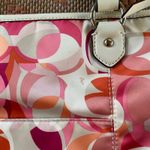 Coach Y2K Daisy Kaleidoscope Print Emma Tote Bag Pink White Large Shoulder Bag Photo 15