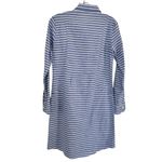 Roller Rabbit  Blue White Striped Long Sleeve Collared Tunic Shirt Dress Size XS Photo 4