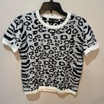Intermix Black & White Leopard Print ‎ Sweater Sz Small Photo 0