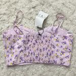 ZARA Purple Floral Top Photo 2
