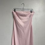 Urban Outfitters  Pink Satin Strapless Midi Dress Sz M Photo 2