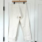MNG NWT Havana Straight Leg Jeans Cropped Raw Hem High‎ Waist White Size 4 Photo 5