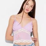 Wild Fable  Pink Floral Lace Trim Tank Top Cami Photo 0