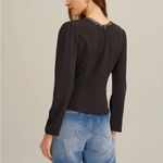 Rihoas black lace V Neck b Blouse Size M Photo 4