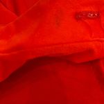 Vintage Bright Red Sheer Blouse w/ Sparkly Silver Detail Keyhole Back Sz S/M Photo 4