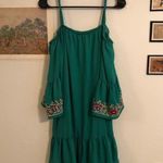 Vava by Joy Han Off The Shoulder Green Embroidery Dress  Photo 1
