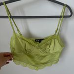 Motel Rocks Green Lace Trim Crop Top Photo 1