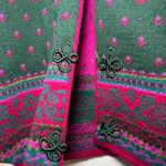Pendleton Vintage Sophisticates Wool Cardigan Floral Green Pink Small 90s winter Photo 4