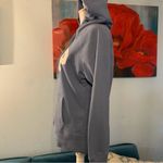 Gap  Hoodie Womens Blue Fleece Lined Arch Logo Kangaroo Pocket Full Zip Size S Photo 2