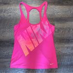 Nike  Dri-Fit Pink/Yellow Tank Top with Built in Bra Women’s Size Medium Photo 1