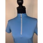 THE TAILORED SPORTSMAN 1/4 ZIP Blue SHORT SLEEVE ICEFIL RIDING TOP SZ Small Photo 2