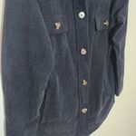 Women's Black Corduroy Shacket Size Medium Black Shacket Photo 3