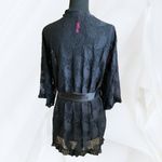 Seven 'til Midnight Black lace cardigan Size M Photo 2