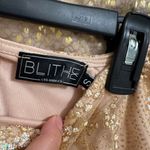 BLITHE Skirt Shorts Top Set Nude Sparkly Gold Glittery Mesh Girly Outfit XS/S Photo 9