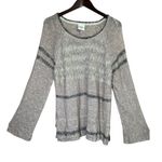 Knox Rose  Knit Sweater Top Boho Relaxed Slouchy Lagenlook Sz XXL Lace Up Sides Photo 0