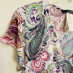 Ralph Lauren Multicolor Paisley Short Sleeve Tassel Beach Coverup Photo 6