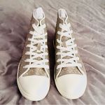 Band of Gypsies BAND OF THE FREE Bonnie Lace Up Rhinestone High Top Sneakers Natural White 8 NIB Photo 1