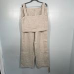 Reformation Linen Oliva 2 Piece Set Size 12 Beige Oatmeal NEW Photo 2