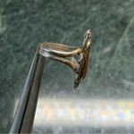 VTG Navajo Coral Sterling Silver Ring Large Rustic Size 6.5 Photo 3