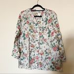 Victoria's Secret NWT Vintage Gold Label Floral Long Sleeve Pajama Shirt Photo 0