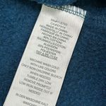 True Religion Foil Logo V Neck Crop Long Sleeve Sweatshirt Blue Poseidon Small Photo 12