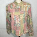 Orvis  Sz S Funky Pastels Cotton Short Jacket Blazer Photo 0