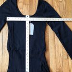 Meshki  NWT Women's Black Britney Long Sleeve Knit Mini Dress Size L Photo 8
