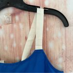 After Market  Royal Blue Lightweight Cream Ribbon Tank Top Photo 8