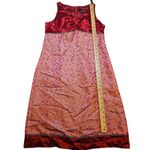 ABS Allen Schwartz ABS By Allen Schwartz Brocade Red Floral Dress Size 12 Formal Regal Fancy Photo 9