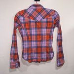 American Eagle  Favorite Fit Plaid Pearl Snap Button up Photo 3