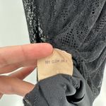 Hourglass Black Lined Sleeveless Fringe Hem Lace Tank Dress Women's Size Large Photo 4